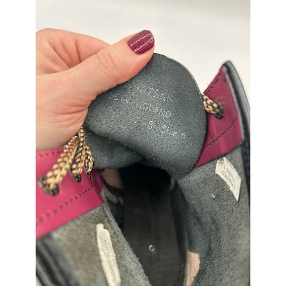 Vintage Dr Martens 8795 RED MADE IN ENGLAND leather Metallic boots England WM 8 - Picture 10 of 12